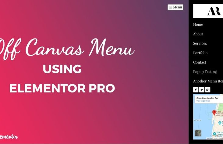 How to create a off-canvas menu in Elementor?